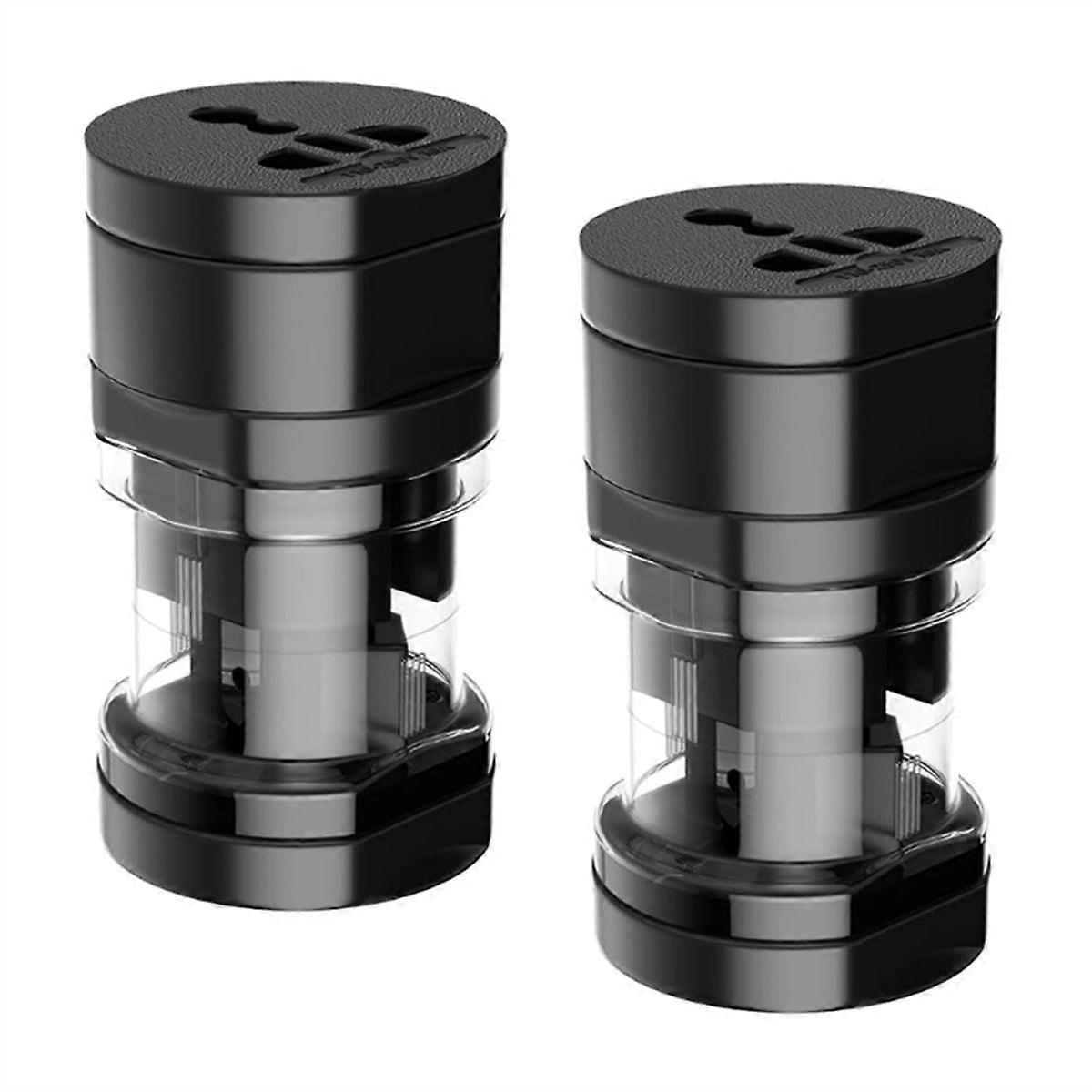 2PCS Travel Power Converters,International Plug Adapter,Universal Power Adapter,for US, EU, UK, AU