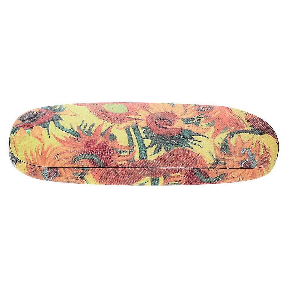 Sunflower Pattern Glasses Case for Storage Multi-Functional Hard Sunglass Case