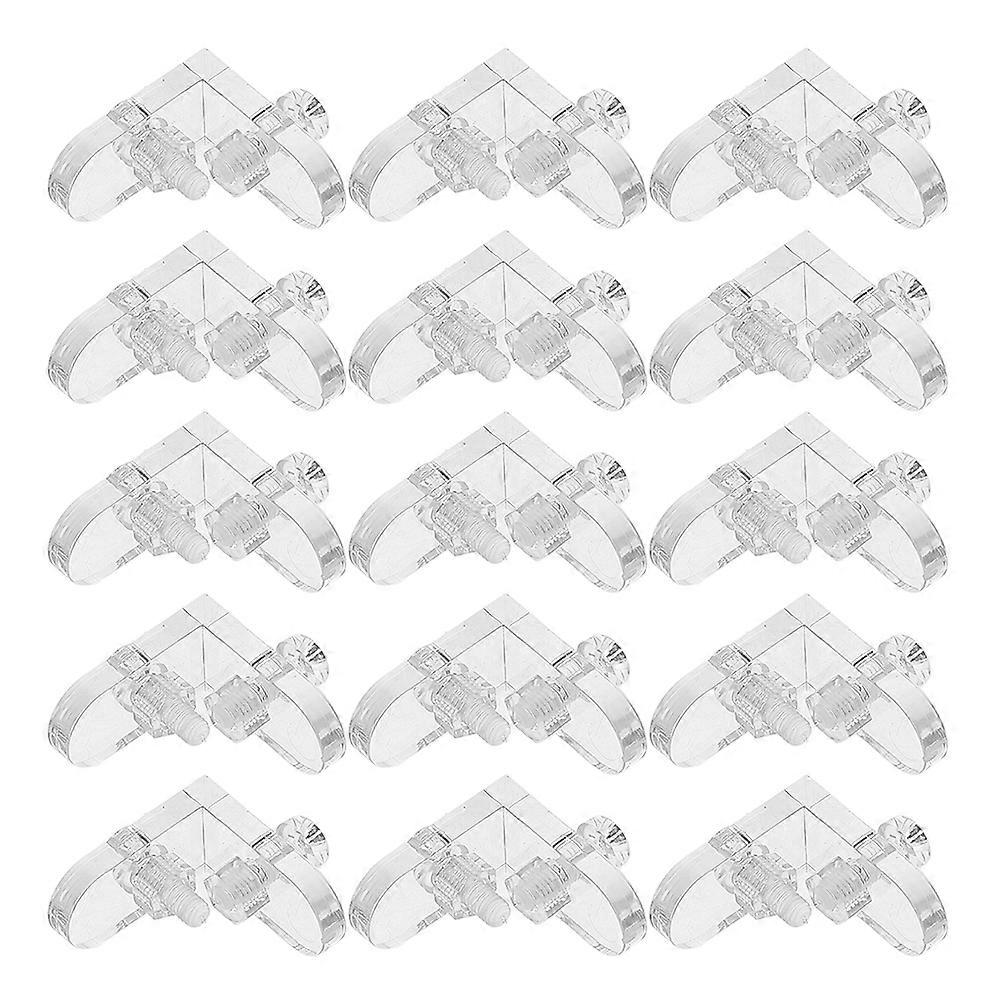 Acrylic Corner Bracket Transparent L Shaped Brace for Display Box 15Pcs