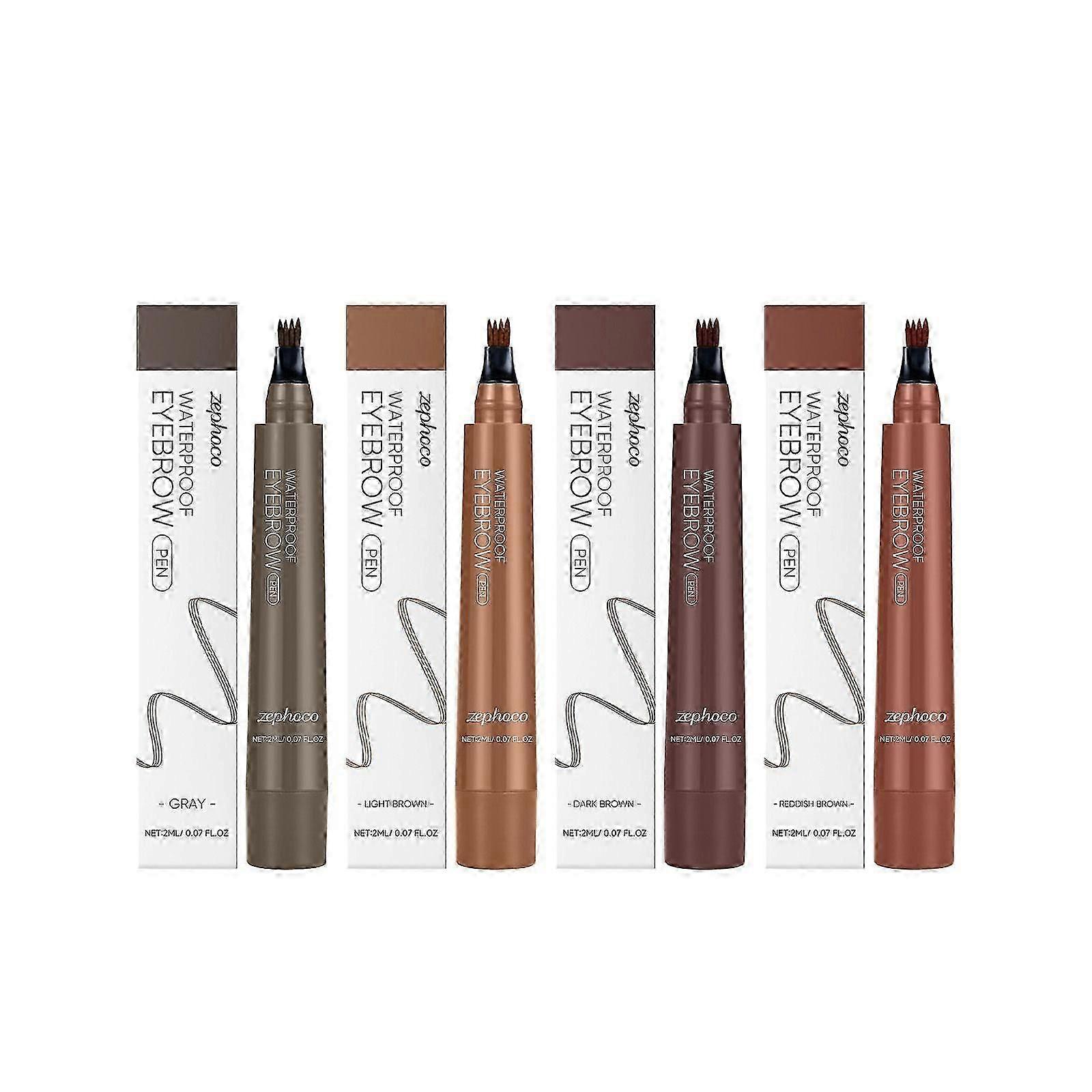 The Zephoco Four-Prong Waterproof Eyebrow Pencil Series Ensures That Your Makeup Won't Smudge During Daily Outings. It Features A Natural Flow And Ext