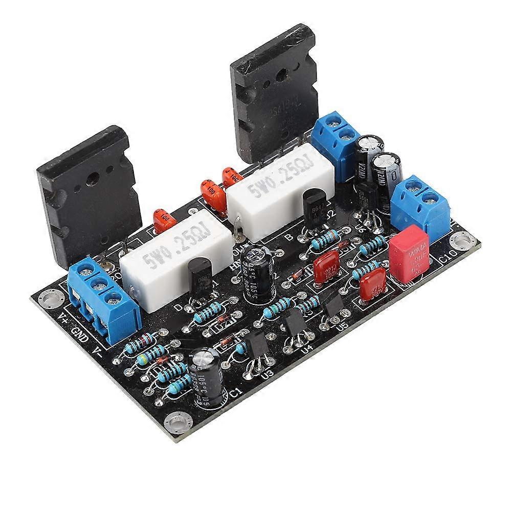 Audio Power Amplifier Board 2Channel 100W with 2SC5200+2SA1943 Transistors for Low Noise Speakers