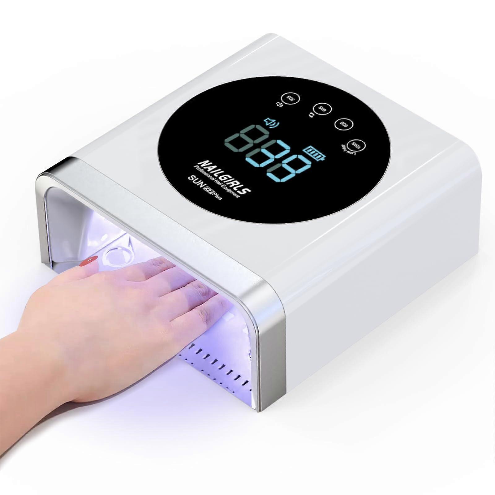 150W Rechargeable UV LED Nail Lamp for Gel Nails, Cordless Nail Dryer with 4 Timer Settings