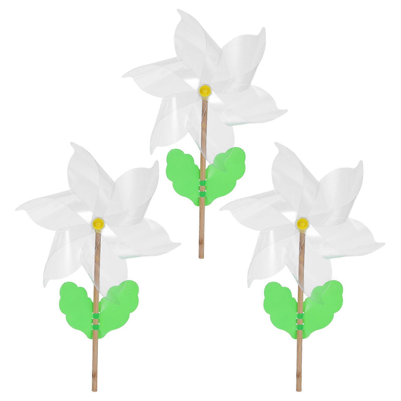 Transparent DIY Pinwheel Creative Graffiti 3Pcs Set for Kids Decor