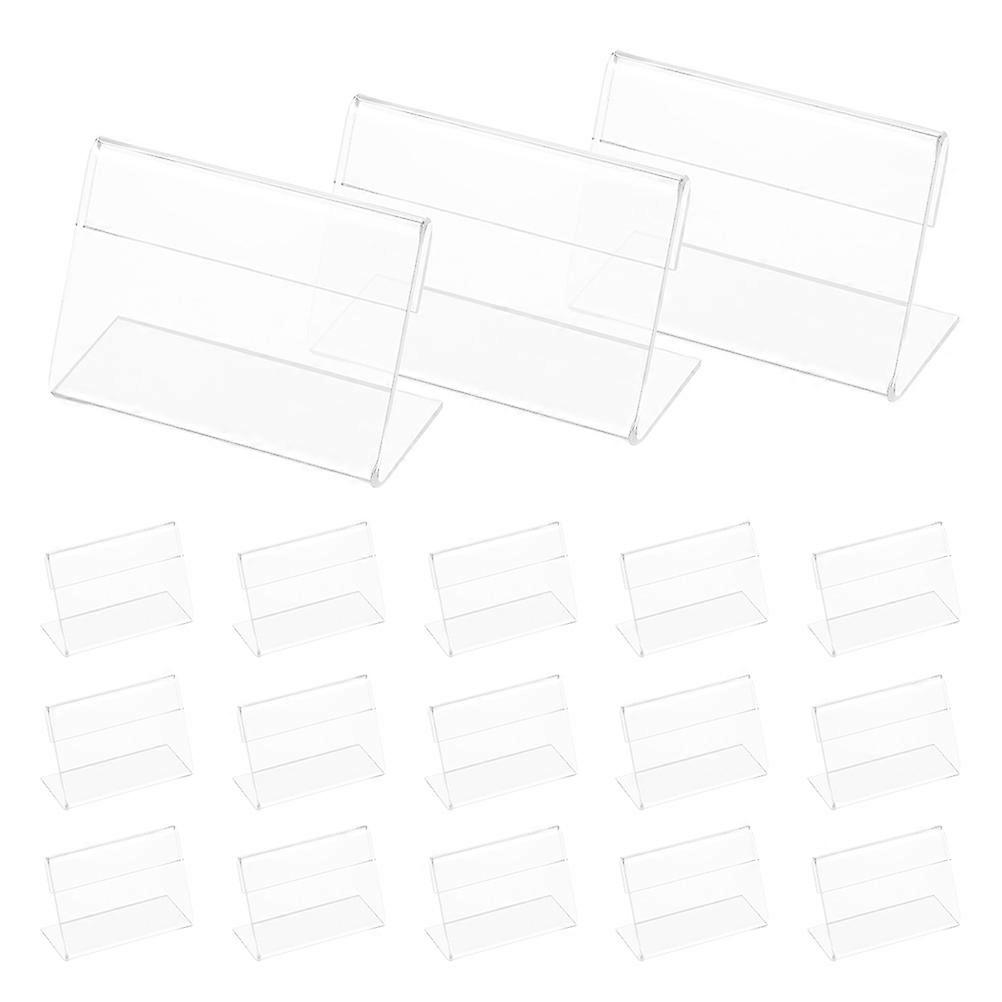 Clear Acrylic Sign Holder for Display 30Pcs L Shape Mini Sign Display Stands