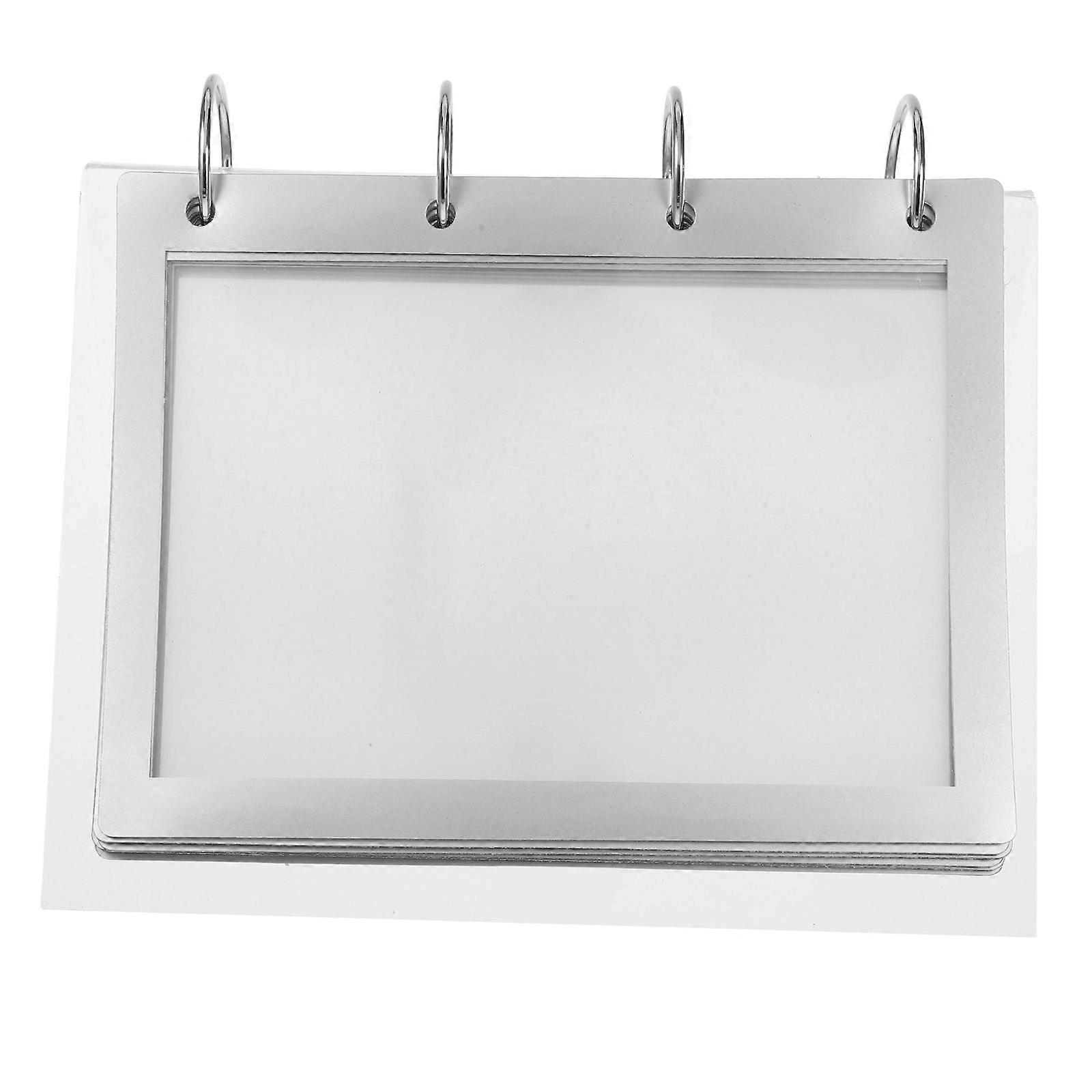 Transparent Acrylic Flip Calendar Stand for Desktop Menu Display Holder