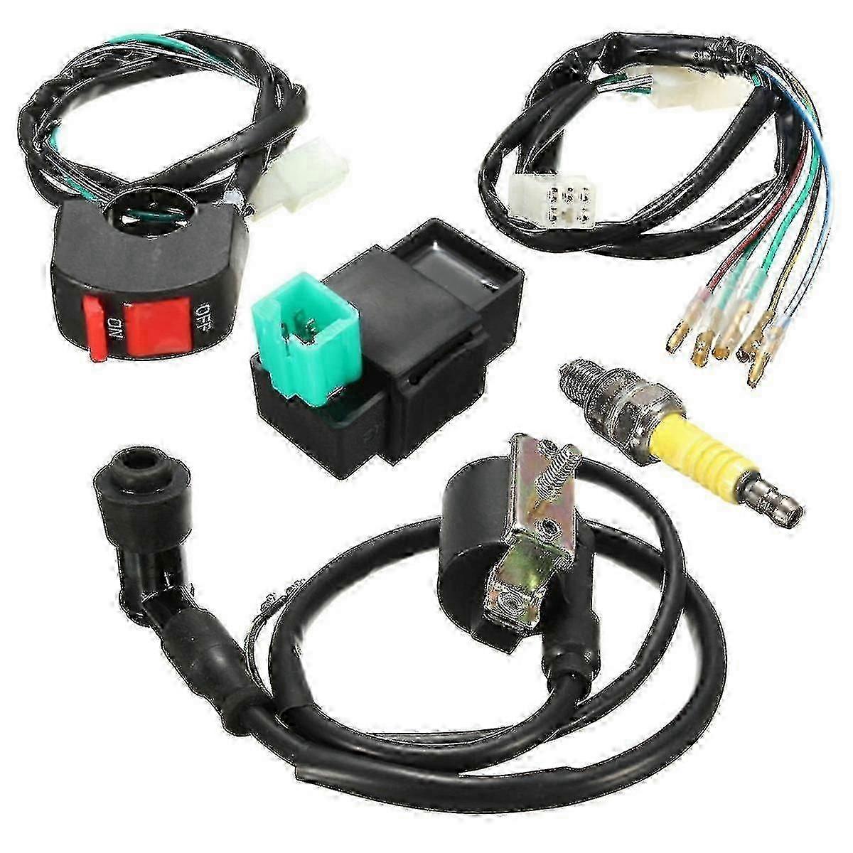 CDI Ignition Coil and Wiring Harness with Kill Switch for 110cc 125cc 140cc Pit Bike