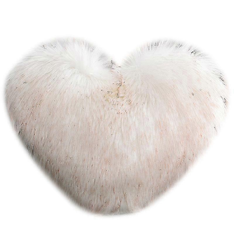 fuskepels hjertepute dekorative for soverom og sofa 15,7 x 19,7 tommer