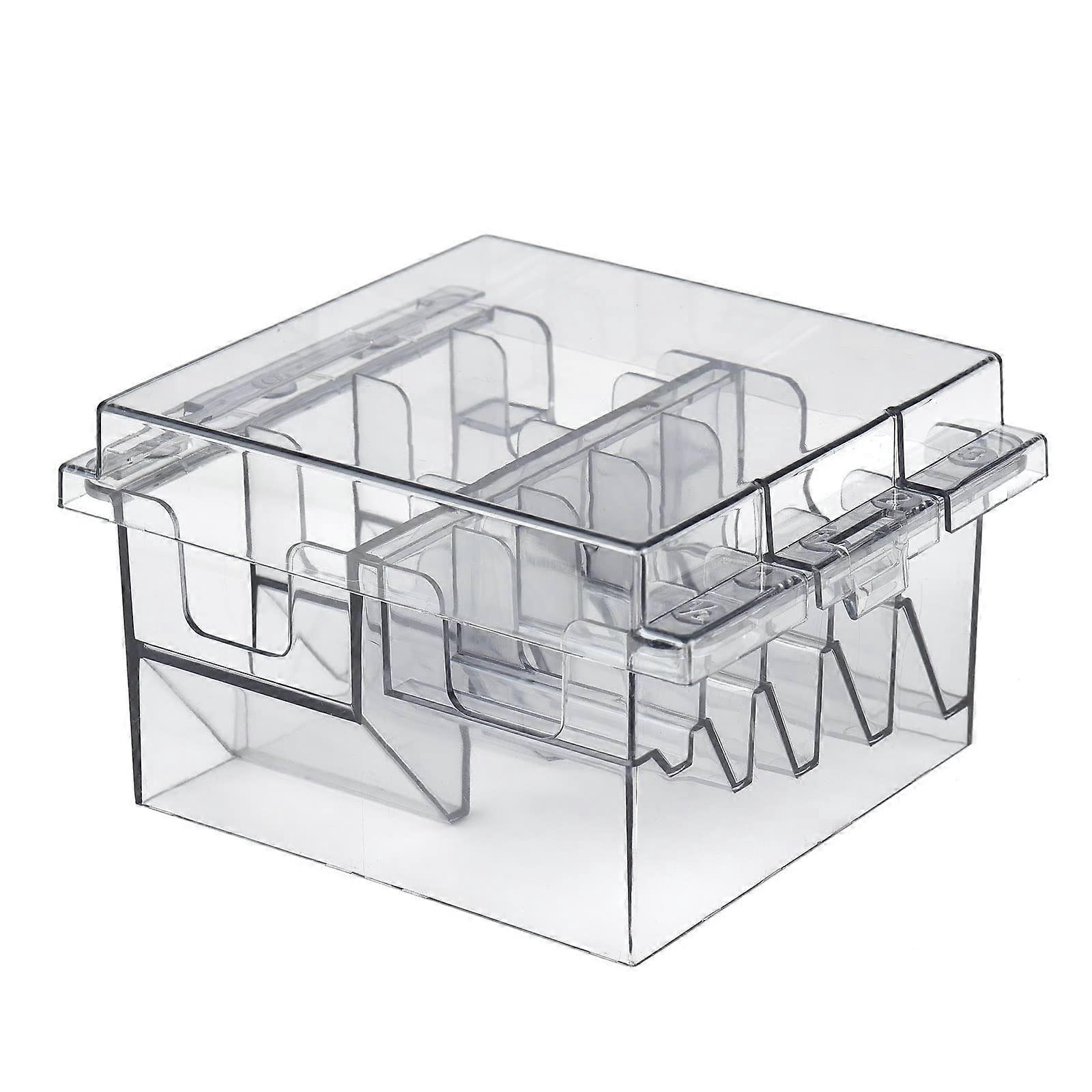 Clipper Blade Organizer with Dustproof Lid, ABS Hair Clipper Storage Case for 8 Blades