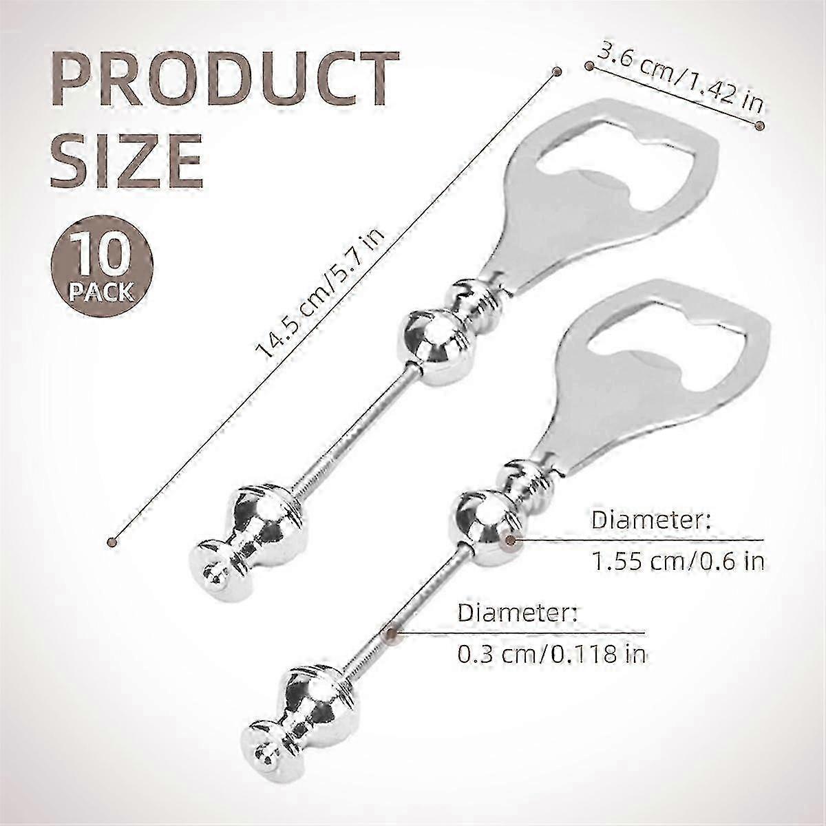 Decorative Bottle Opener Collection compatible with Bead Crafting, 10 Units