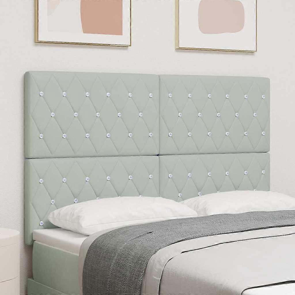 Kopfteil mit Kopfteil Hellgrau 160 cm Kunstleder