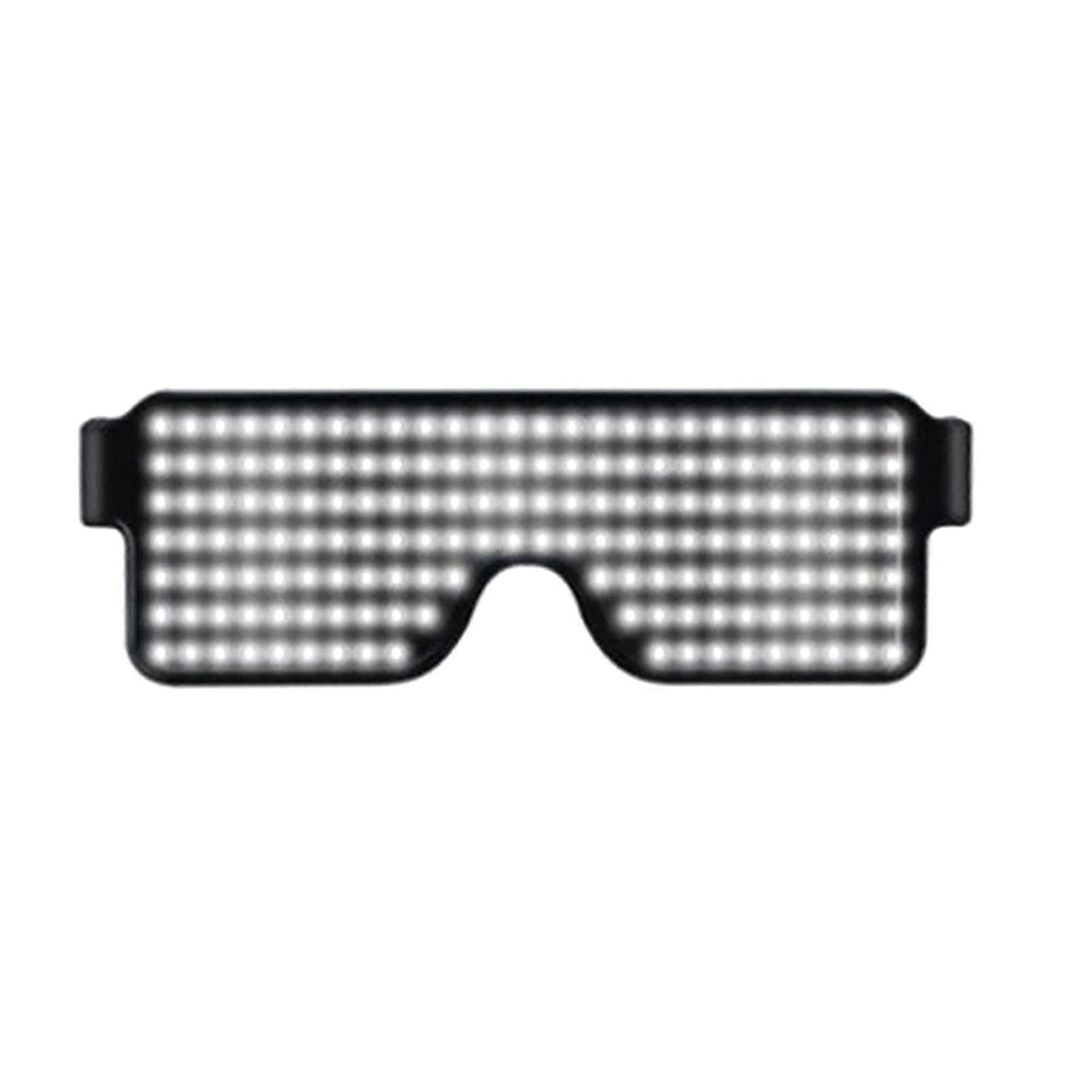 Lunettes LED clignotantes, monture carr��e �� dessus plat, Cool, pour f��tes, spectacles, Concerts Rave, Festivals