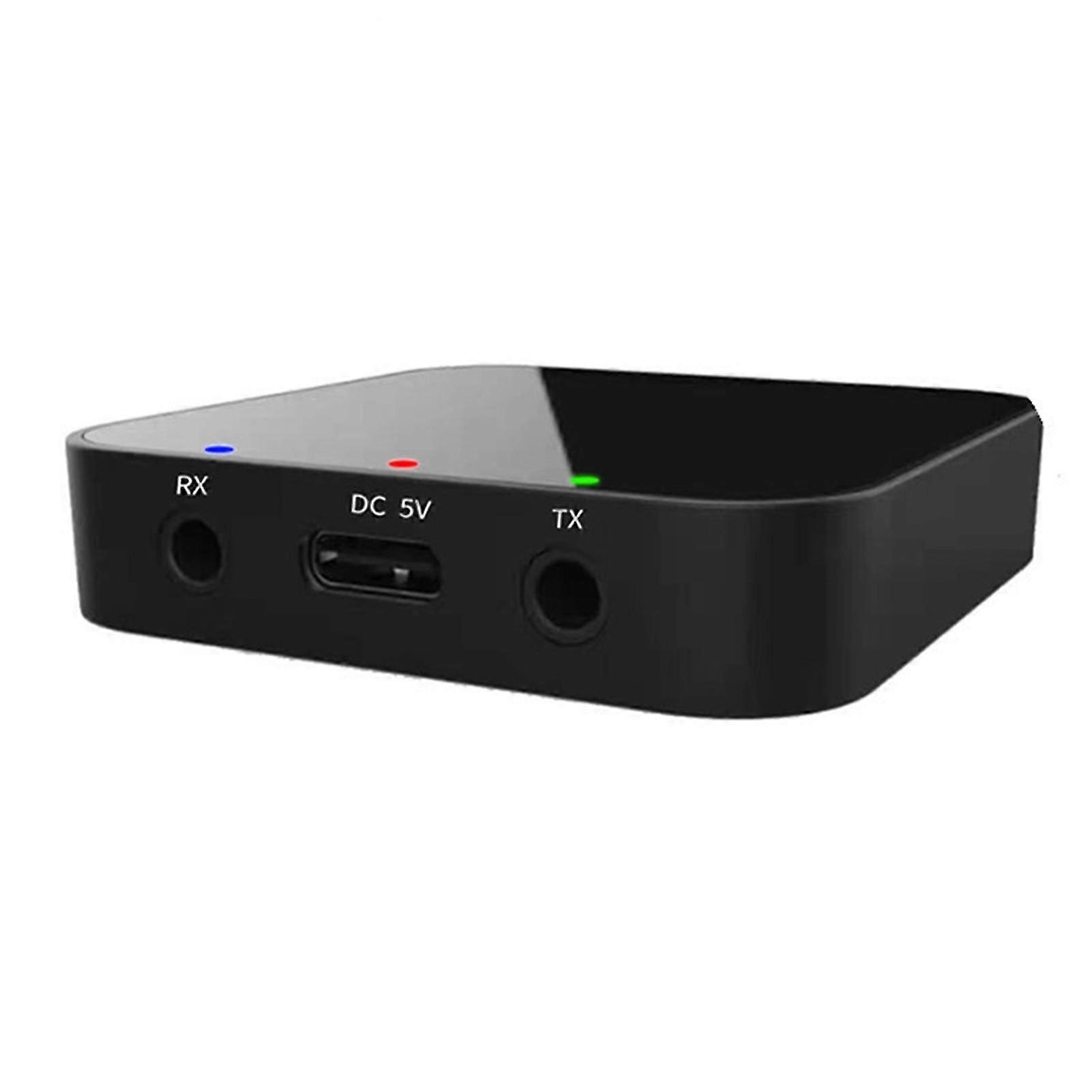 Bluetooth-compatible Receiver Sensitive Multifunctional Plug Play Bluetooth-compatible5.0 2 In 1 Stereo 3.5mm Transceiver For Car