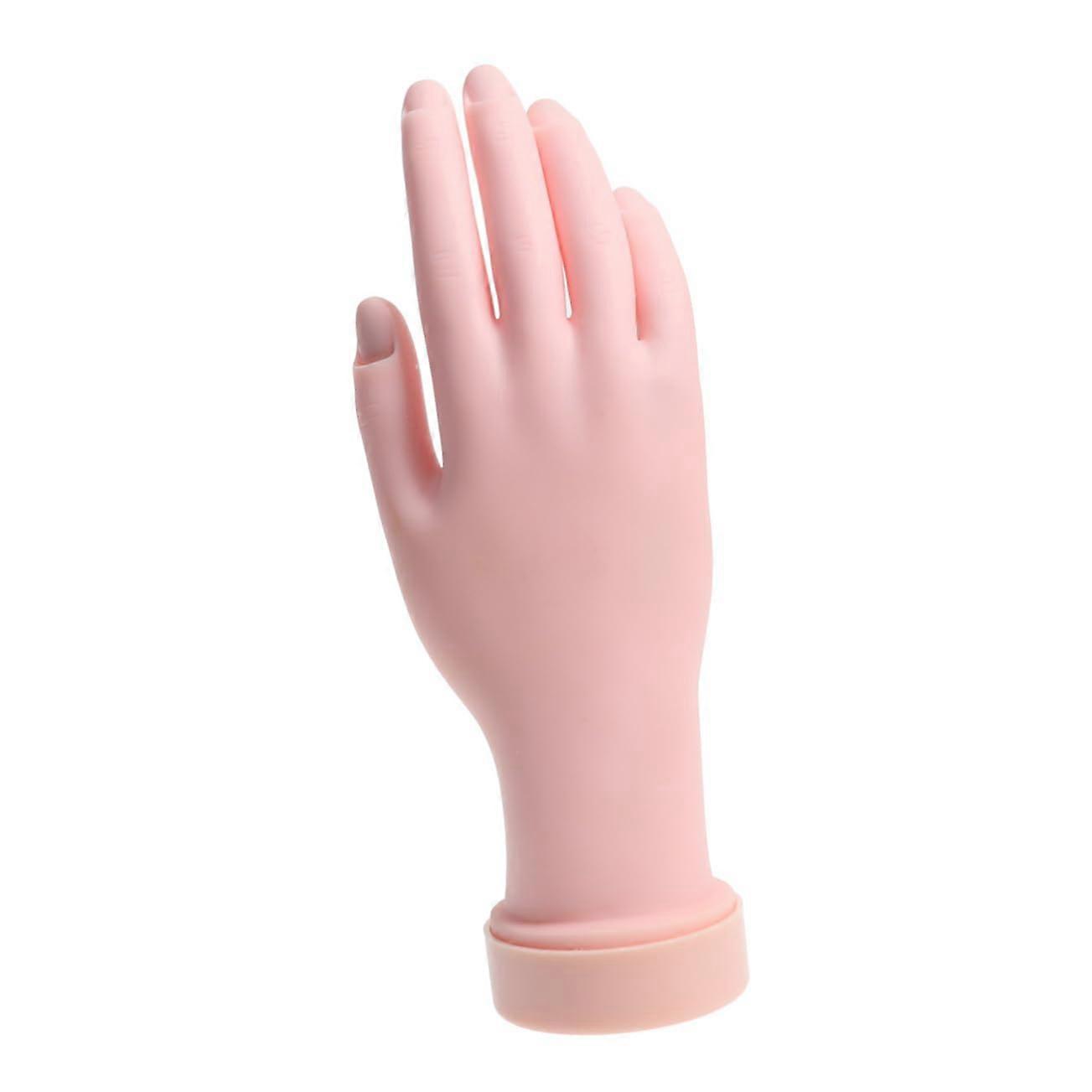 Nail Practice Hand with Movable Finger Joints and Nail Tips for Flexible Manicure Training