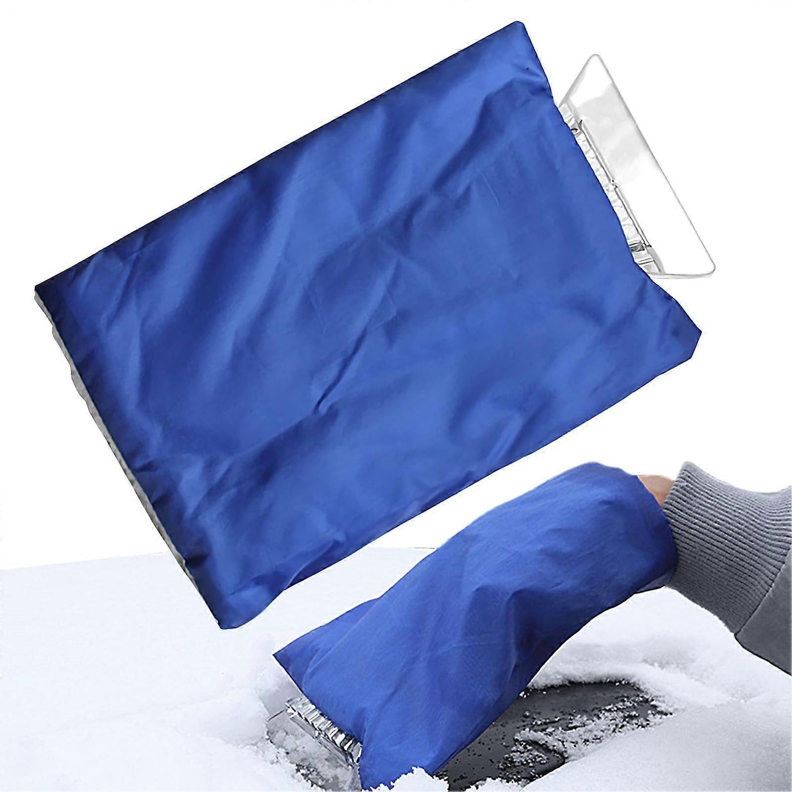 Car Snow Scraper with Warm Glove, Scratch Windshield Ice Removal Tool for Winter Vehicles