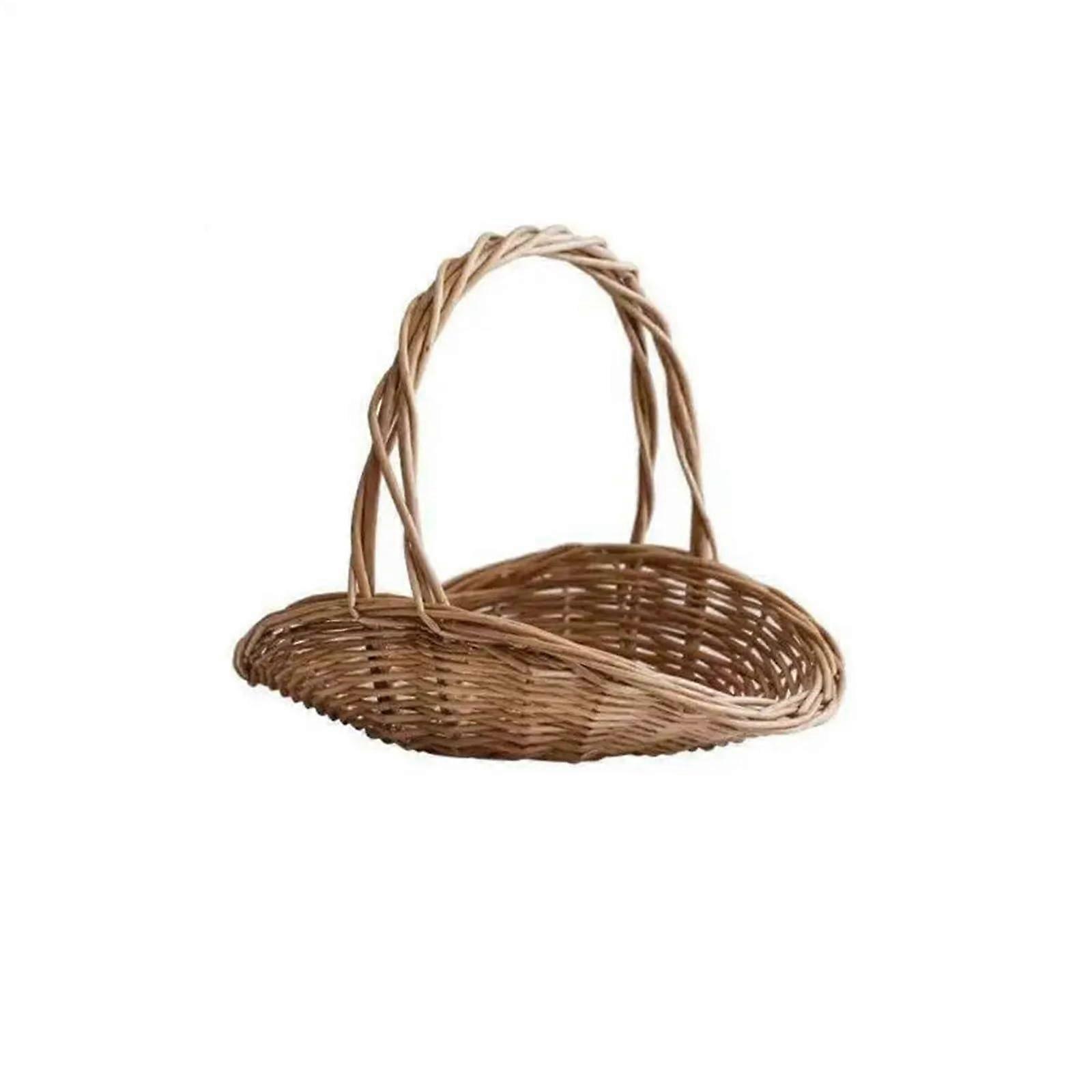 Large Wicker Picnic Basket with Comfortable Handles for Outdoor and Beach Use