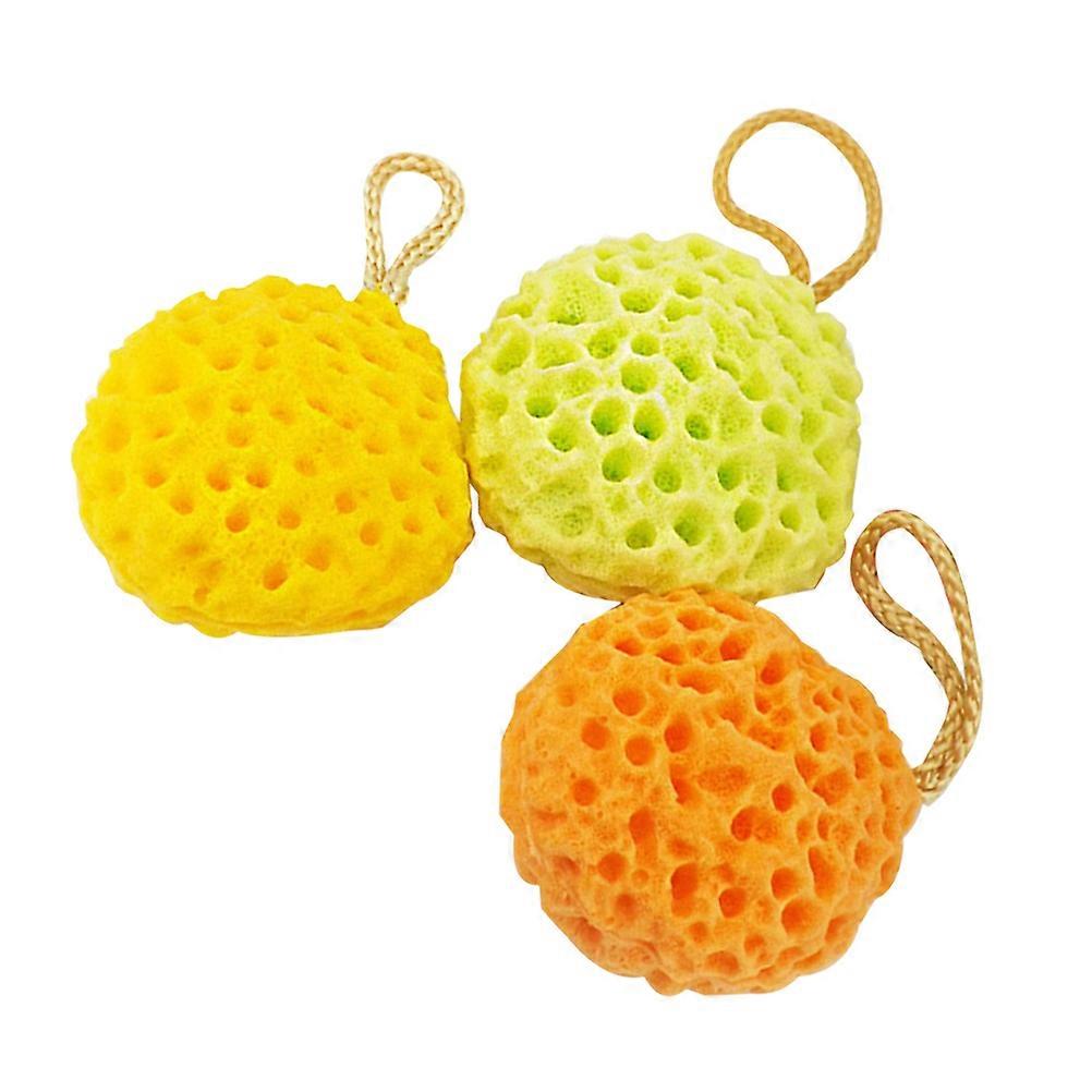 Shower Ball Honeycomb Bath Sponge for Shower Use 3Pcs Assorted Colors