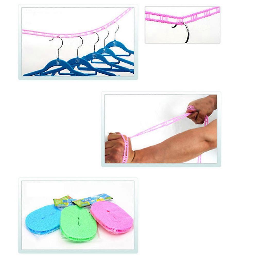 Windproof Clothesline Rope for Nylon Clothes Drying 3 Meters Adjustable Use
