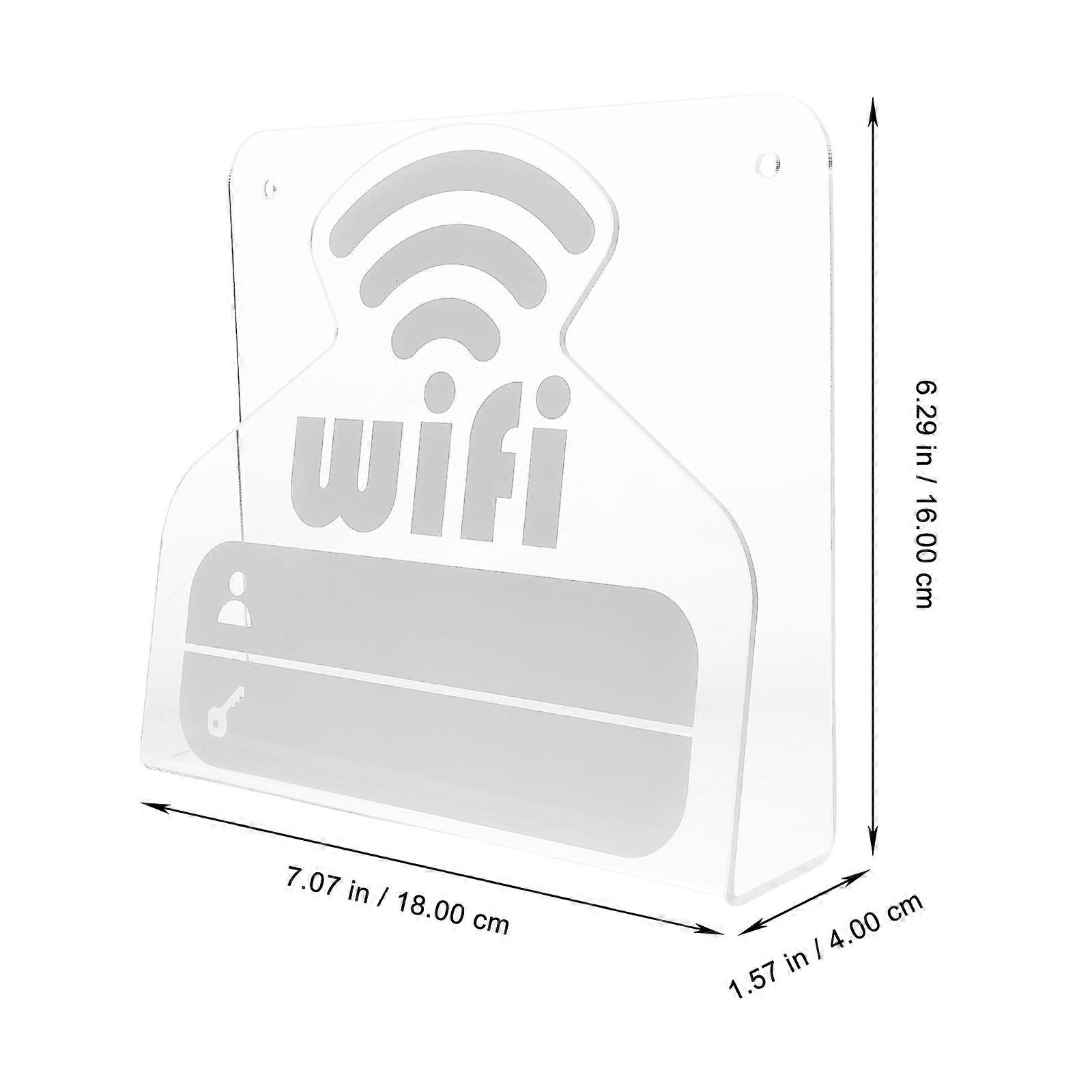 WiFi Password Display Sign Acrylic Desktop Reminder