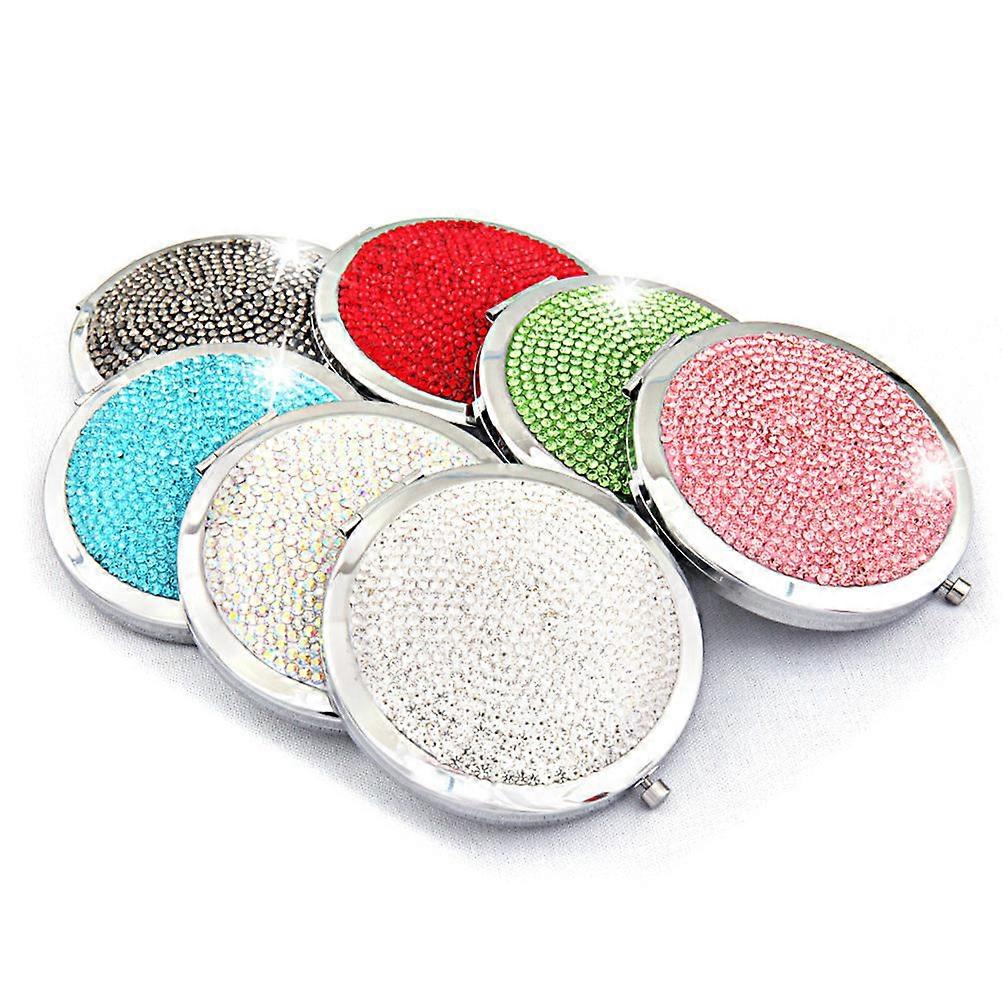 Rhinestone Folding Makeup Mirror for Makeup Use with Portable Feature