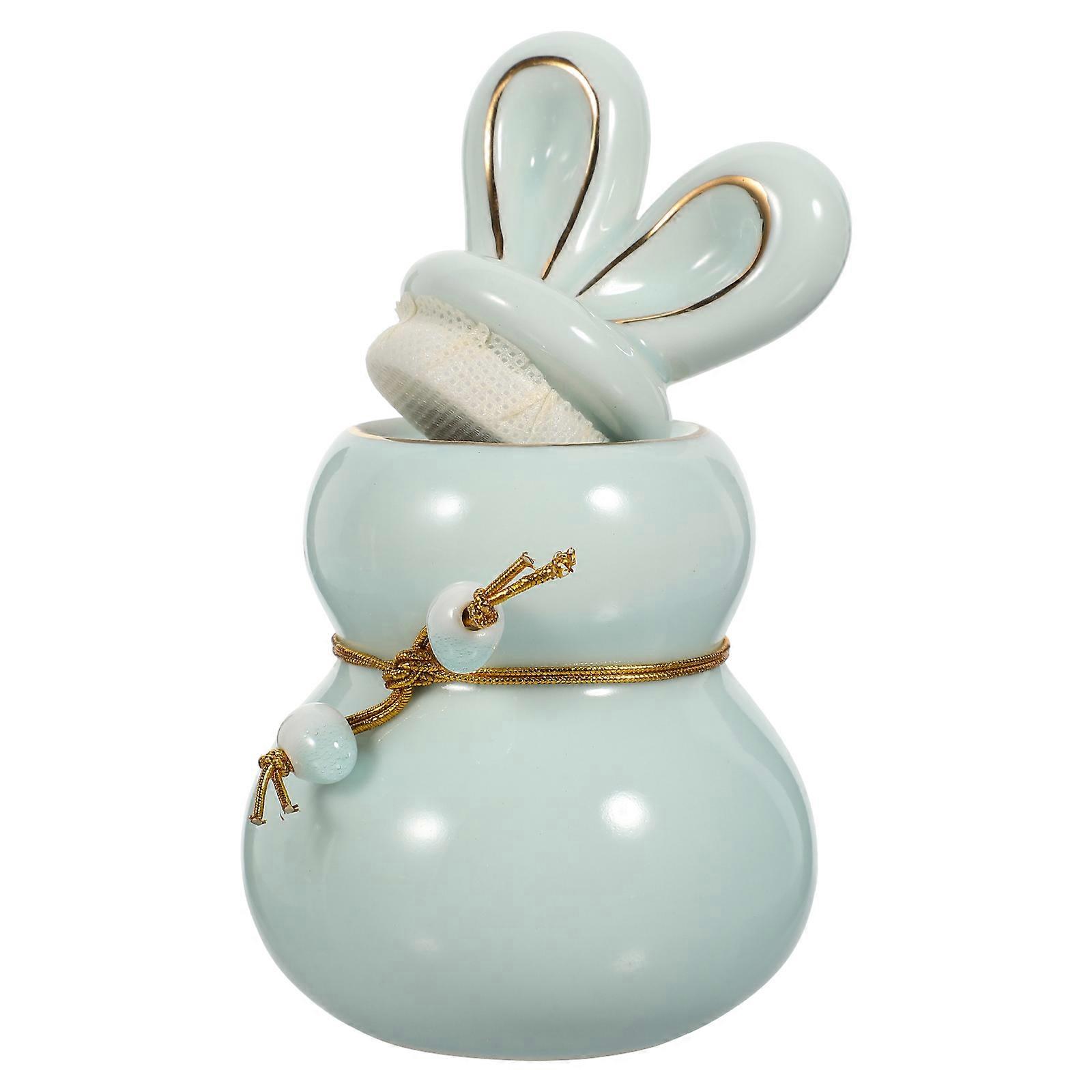 Decorative Ceramic Tea Canister for Storage Use with Sealing Lid
