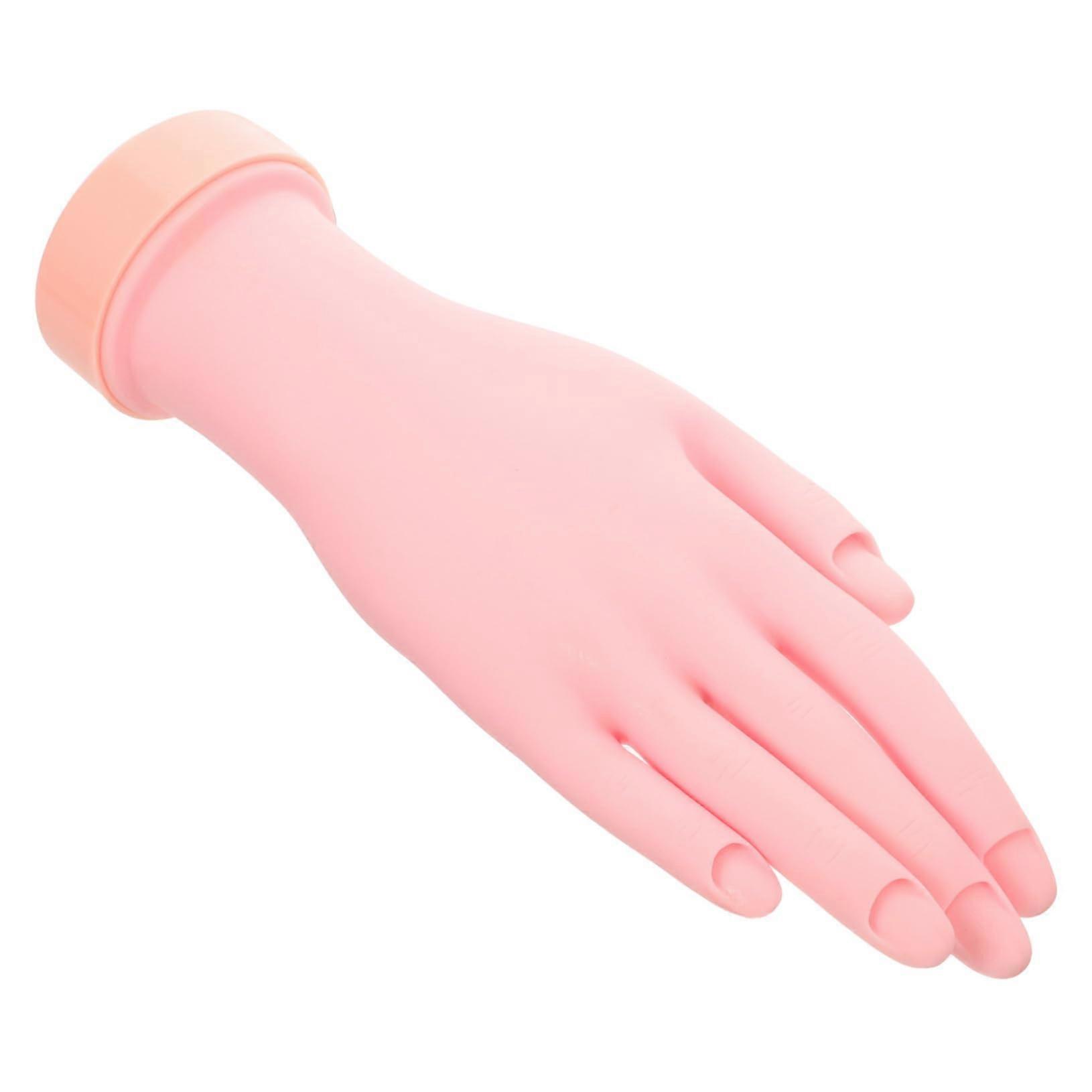 Nail Practice Hand with Fully Flexible Fingers and Realistic Texture for Manicure Training