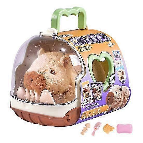 Capybara Plush Toy with Interactive Walking Motion and Realistic Sounds for Kids