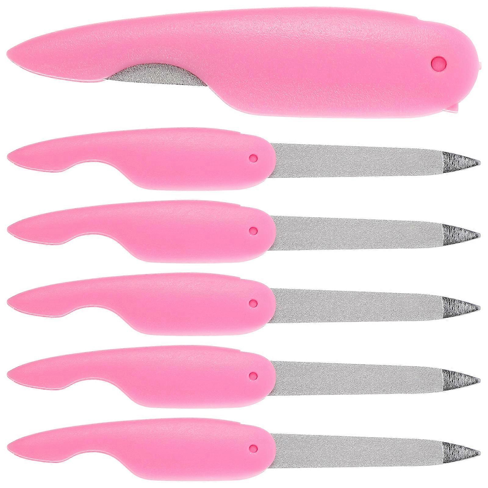 Small Nail File Strips 18 Pcs Folding Design For Personal Use Compact Pink Smoothing Nails
