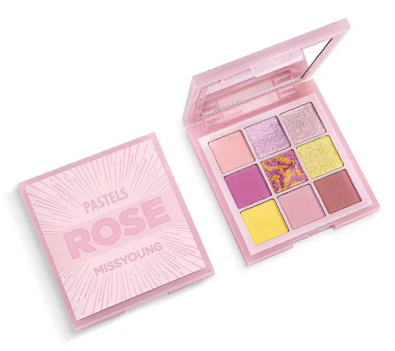 Rose Pastel Eyeshadow Palette with Buildable Rose Tones and Smooth Blendable Texture