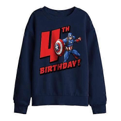 Captain America Childrens/Kids 4th Birthday Sweatshirt