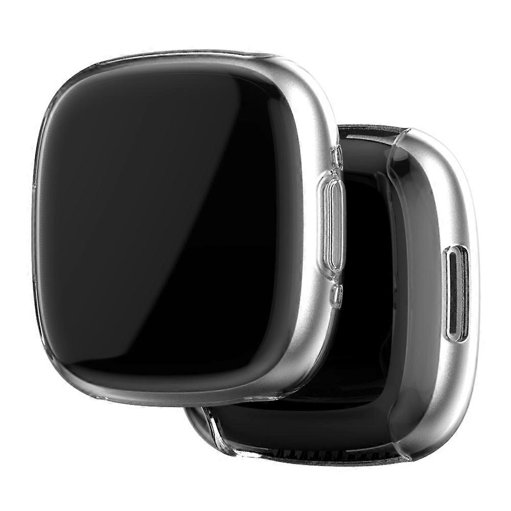 For Fitbit Versa 4 Soft TPU Watch Case Full Coverage Electroplating Protective Cover Frame