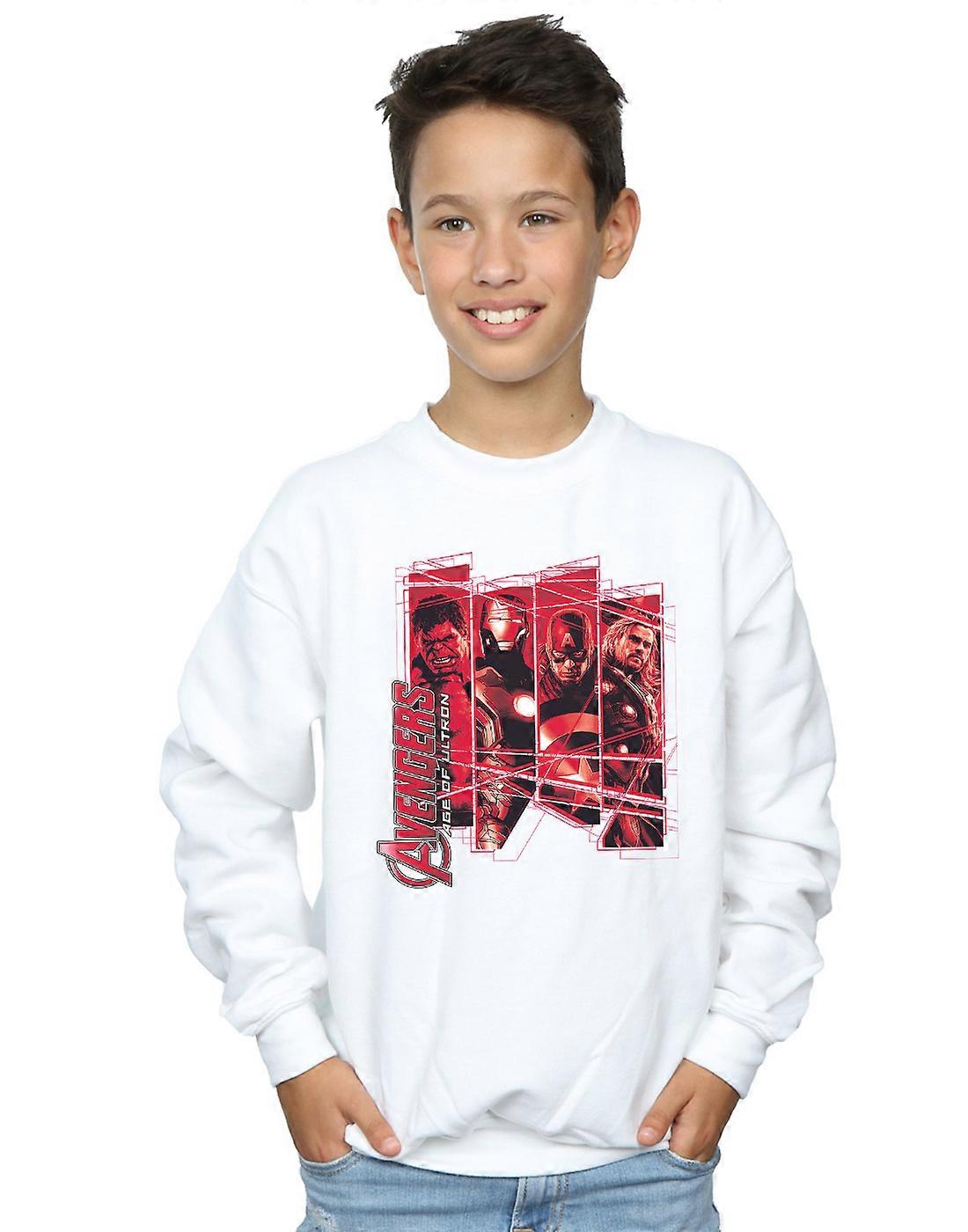 Marvel Boys Avengers Team Collage Sweatshirt