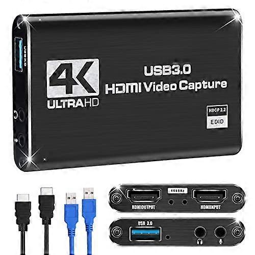 4K Ultra HD HDMI Video Capture Card for Nintendo Switch Streaming USB 3.0