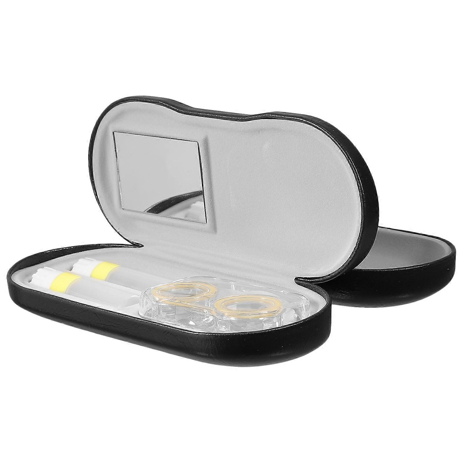 Double Layer Glasses Case Lens Case for Storage Use 3Sets Kit