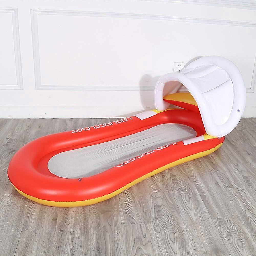 Pool Float Inflatable Hammock Lounge Chair with Cooling Design for Adults, Foldable Recliner Bed