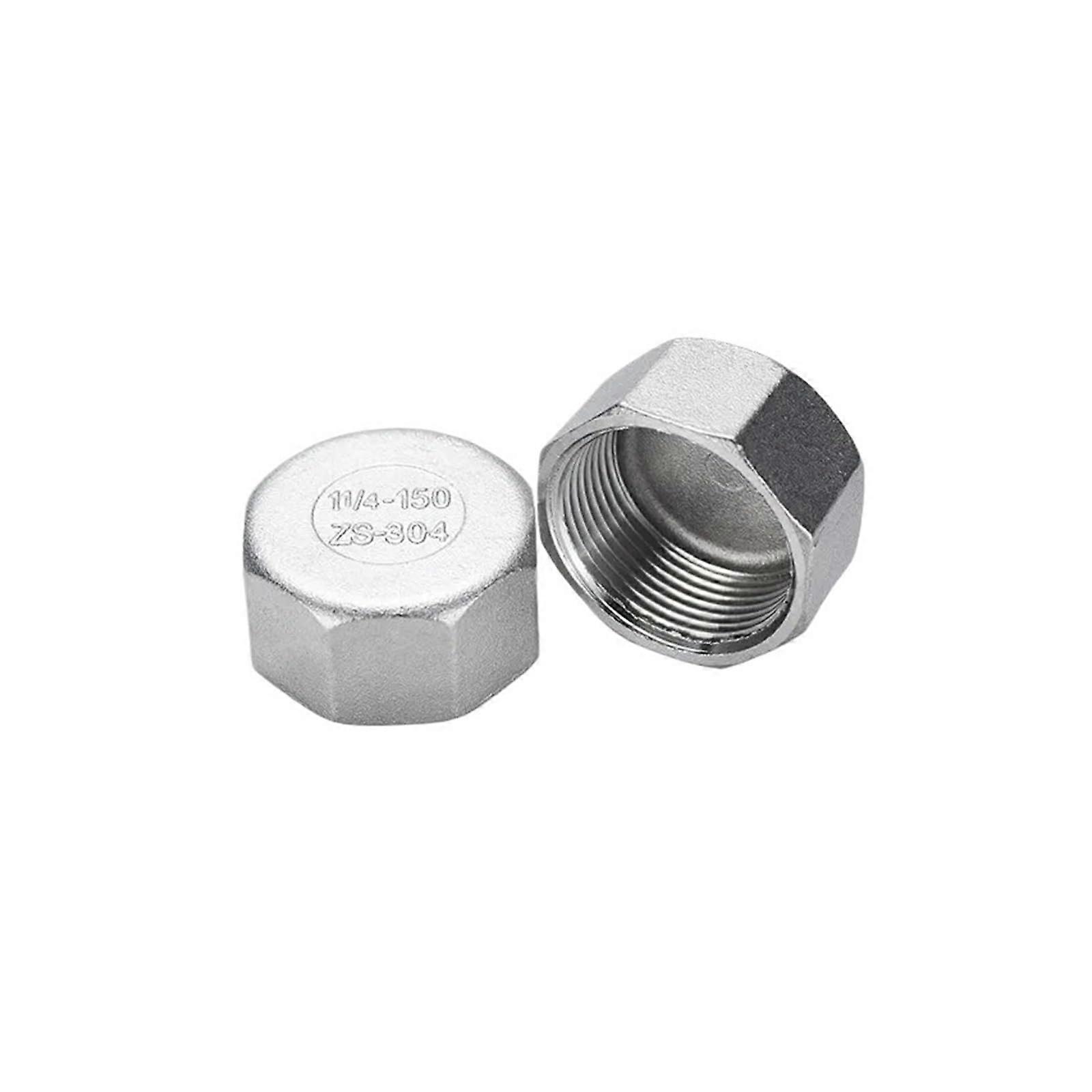 304 Stainless Steel Hexagonal Pipe Cap DN10 LeakProof Corrosion Resistant Threaded Fitting