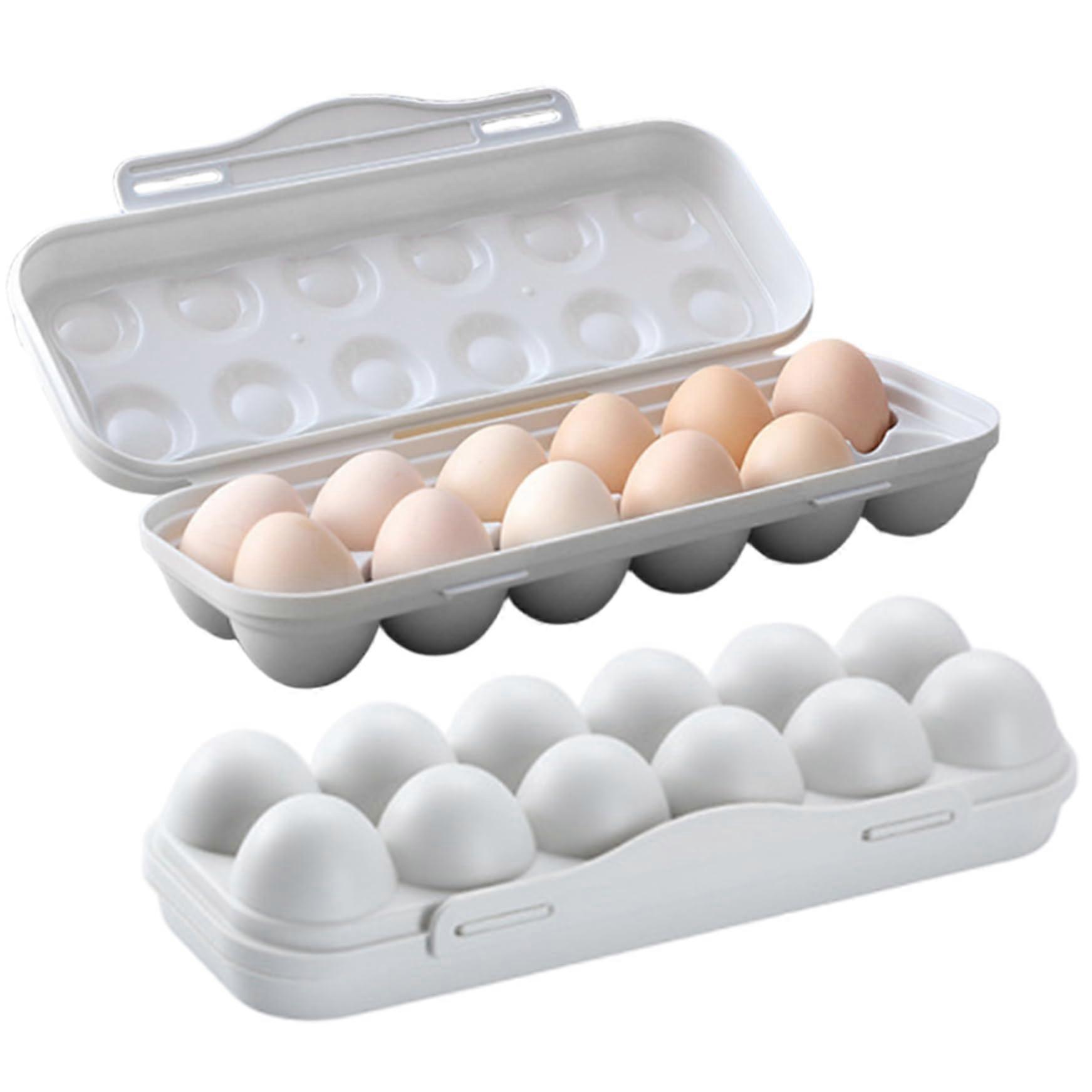 2Pcs Deviled Egg Carrier with Lid, Stackable Reusable Egg Storage Container for Kitchen Transport