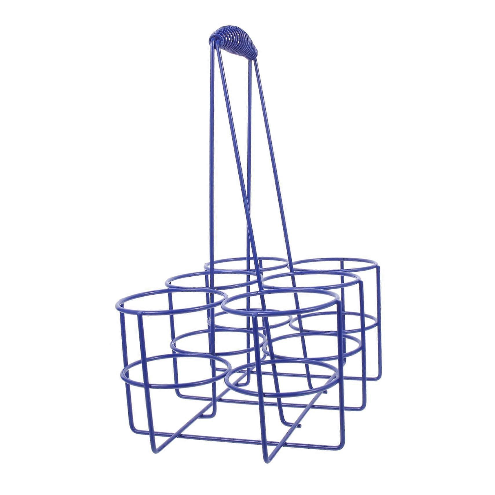 Beer Bottle Holder and Wine Rack with Durable Iron Frame, Ergonomic Handle, Multiple Bottle Capacity