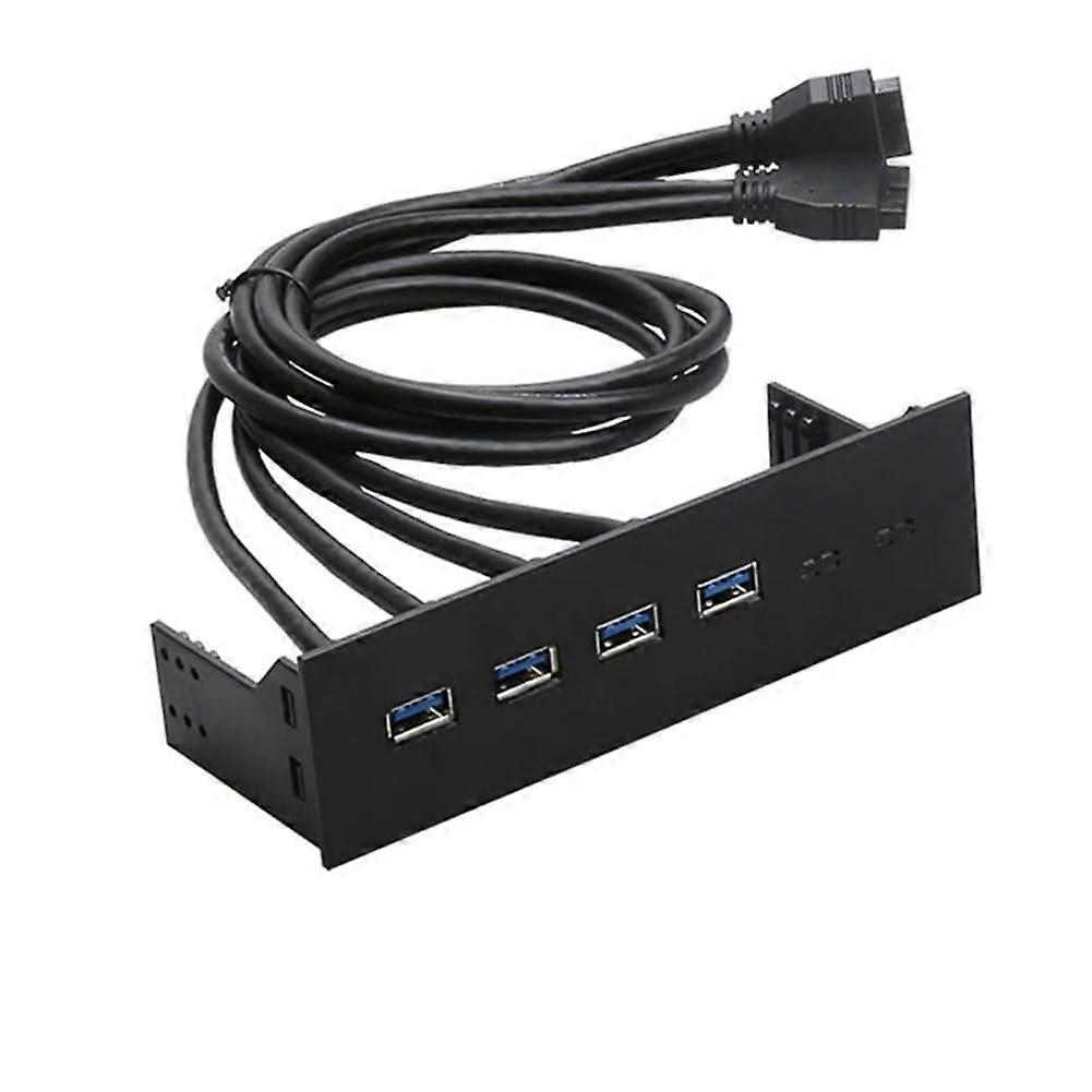 5.25 Inch Front Panel USB Hub with PCIE to USB 3.0 Expansion Card for Speed Data Transfer