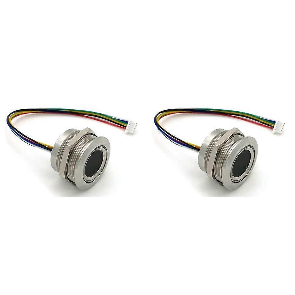 2X R503 Capacitive Fingerprint Sensor Module with LED Ring Fast Biometric Recognition 19mm