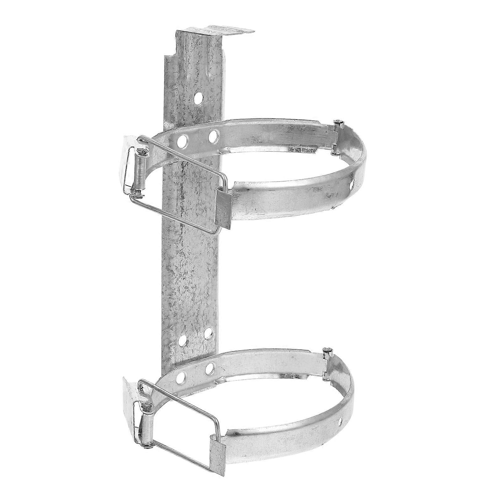 Wall Mounted Iron Fire Extinguisher Bracket for Home 1Pcs Silver