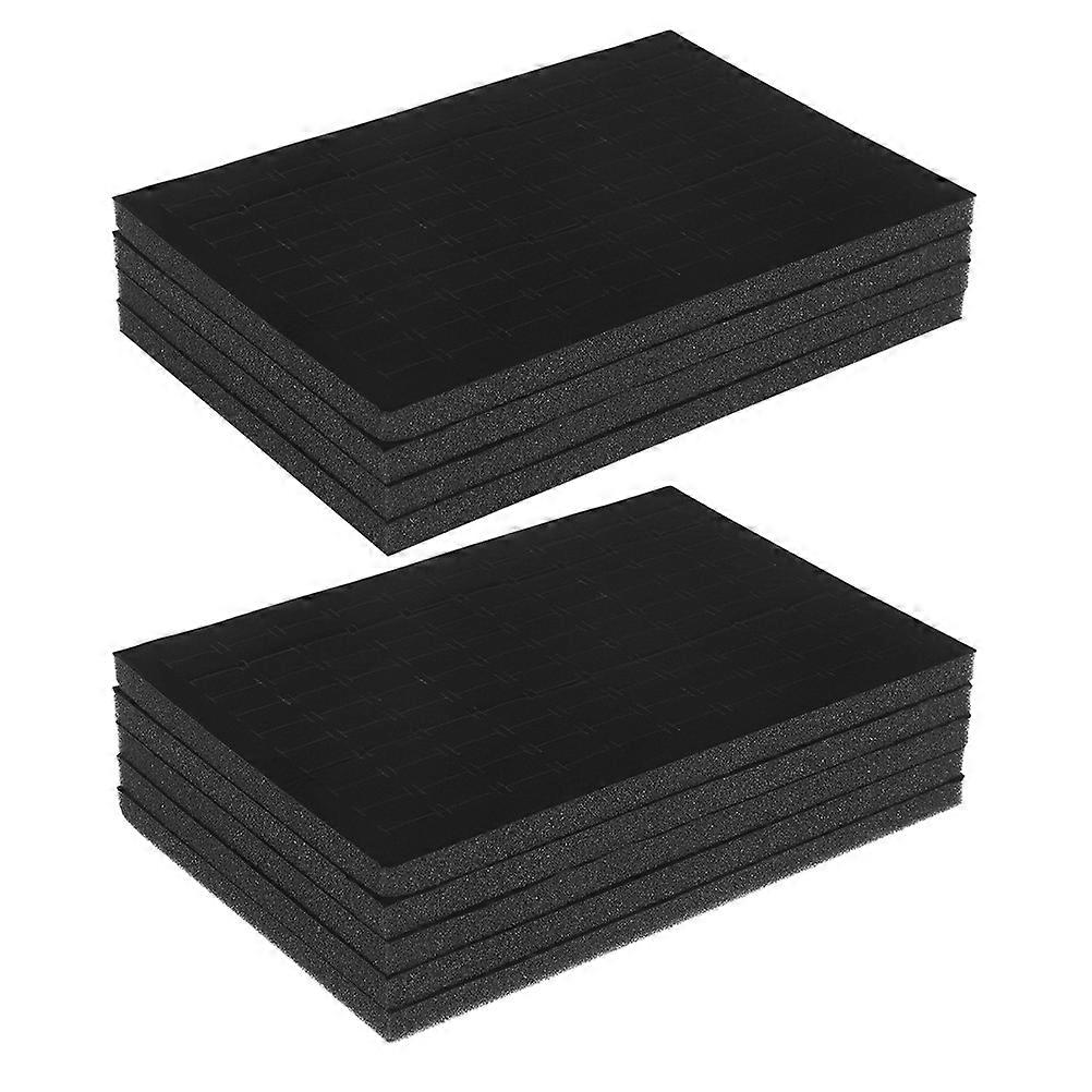 Black Jewelry Box Inserts Tray Organizer for Ring Storage 9Pcs Set