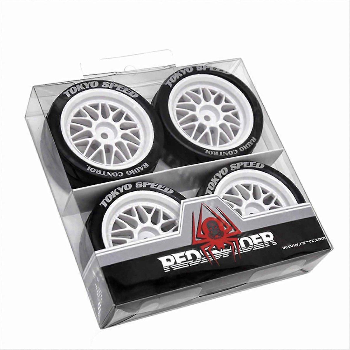  4st Gummidäck Hjul Däck Hex för 1/10 A