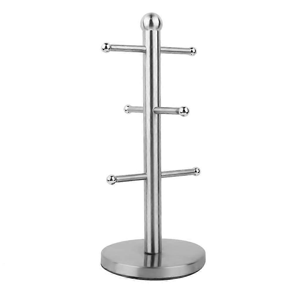 Stainless Steel Mug Rack, Tree Shape Cup Holder with Protective Beads for Kitchen Organization