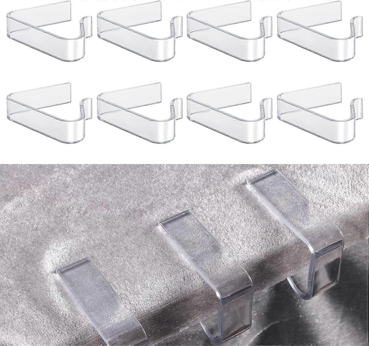 Transparent Tablecloth Clips - 8pcs for Various Table Thickness