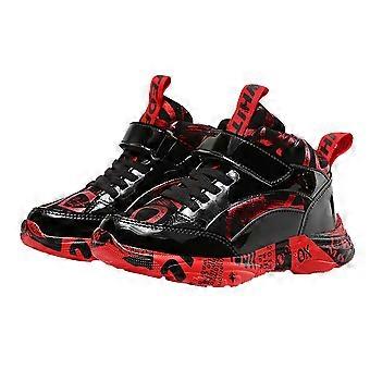 Jungen-Schneestiefel – Wasserdicht, dick gefüttert, hoher Schaft für kaltes Wetter und Wandern – Passend für Kindergröße 32, Schwarz