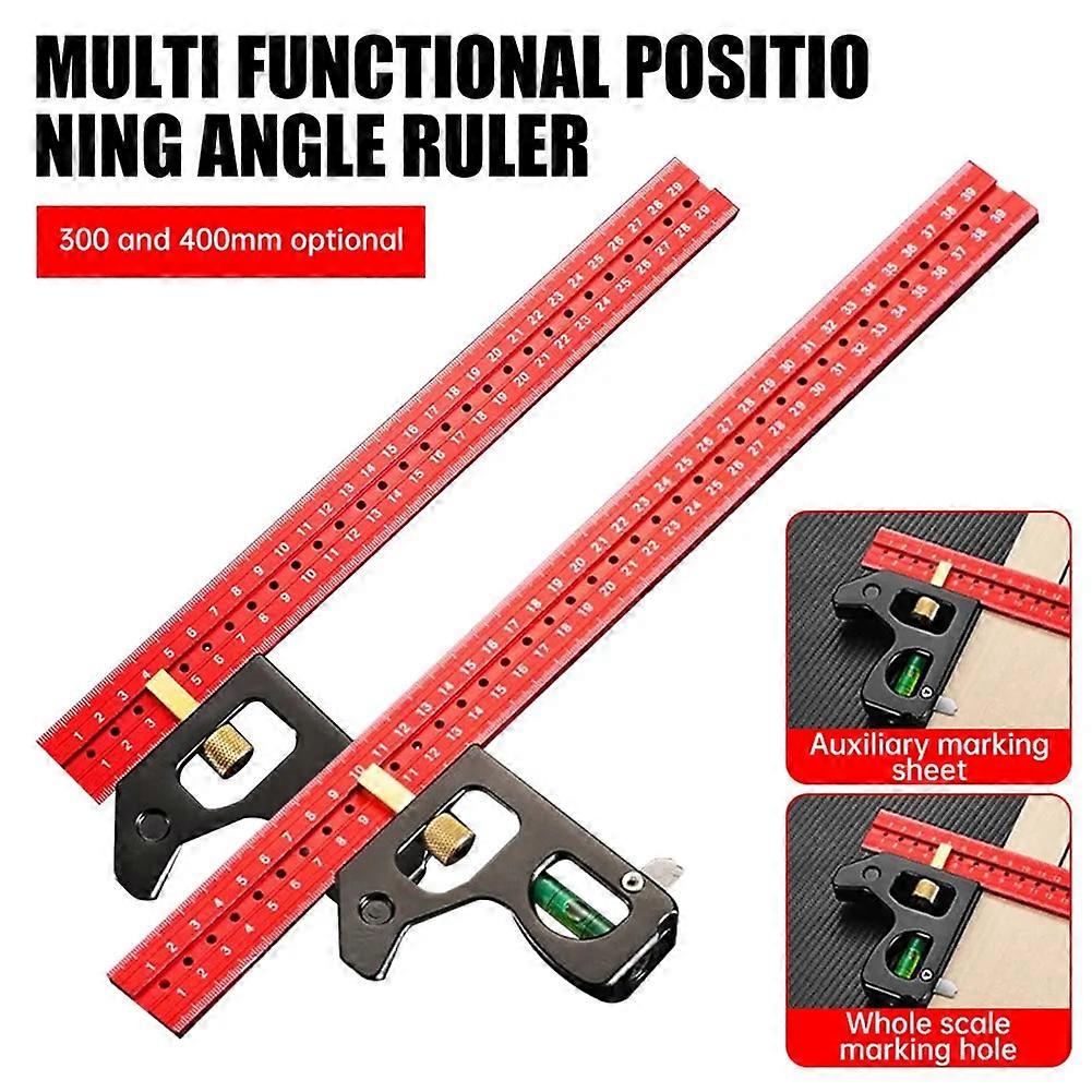 Square Right Angle Ruler Woodwork Protractor Engineers Carpenter Straightedge Multi Combination Measuring Tools 400mm