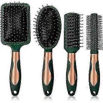 Hair Brush Set Anti-Static Massage Oval Comb Round Hair Brush Vented Hair Brush Comb Paddle Brush Women