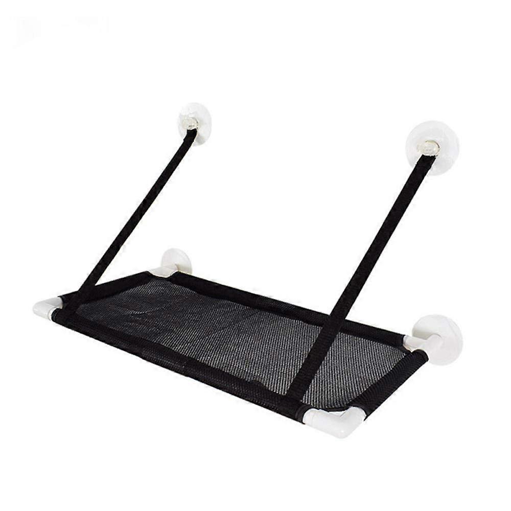Cat Window Perch and Hammock Bed with Secure Suction Cups, SpaceSaving Design, Black, 2Pcs