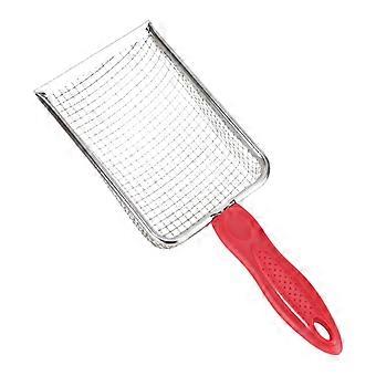 Cat Litter Scoop Rostfritt stål Djup Shovel Mesh Scooper Non-Stick Bajs Siktning Skopa Kitten Pooper