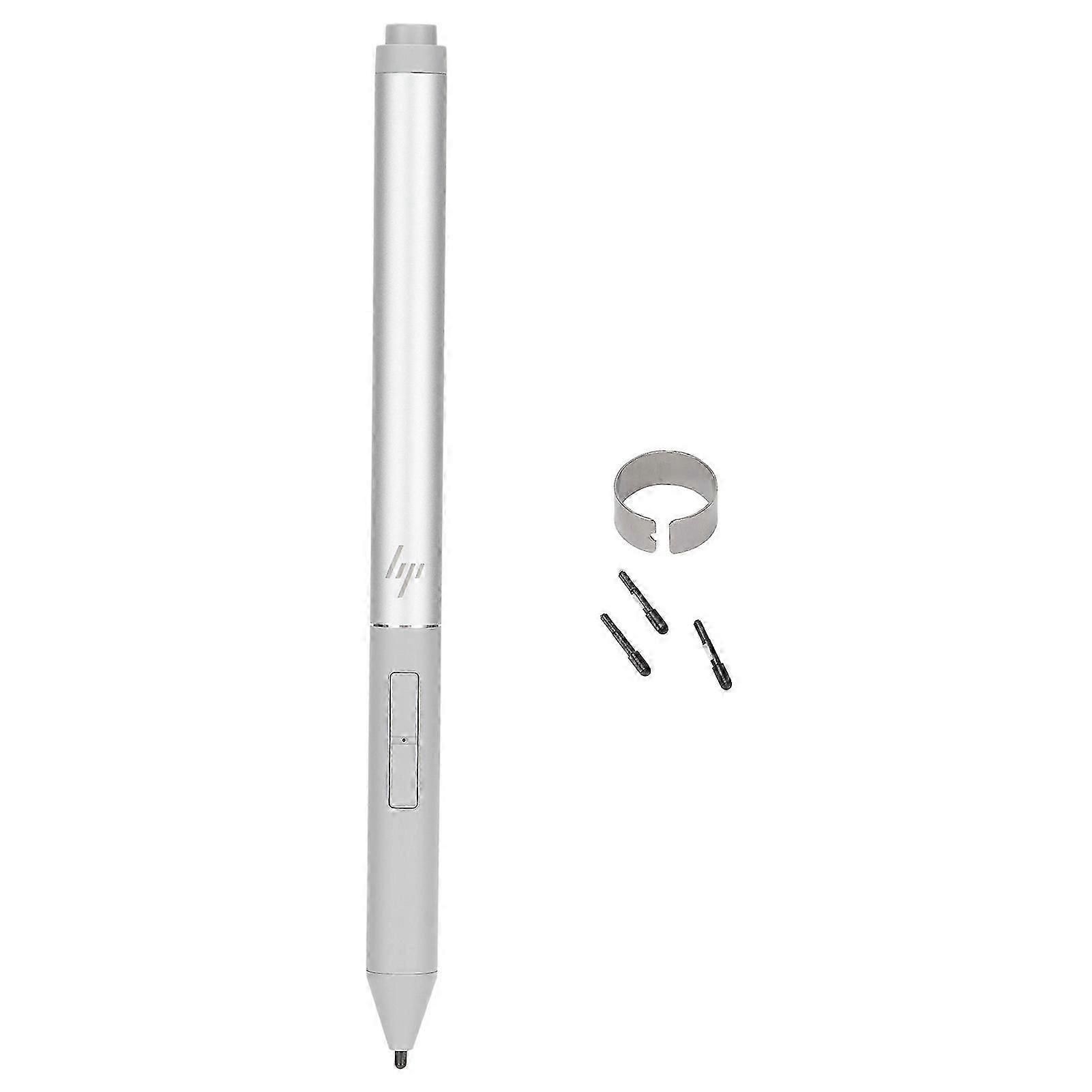 Silver Digital Stylus with 3-Key Functionality and Clip for Active Note-Taking on Compatible Devices